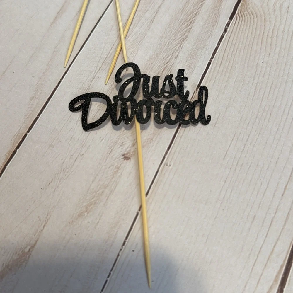 Divorced glitter, food picks